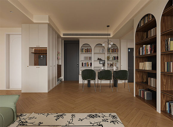 海逸名門168平法式簡(jiǎn)約風(fēng)格三居室裝修VR全景圖