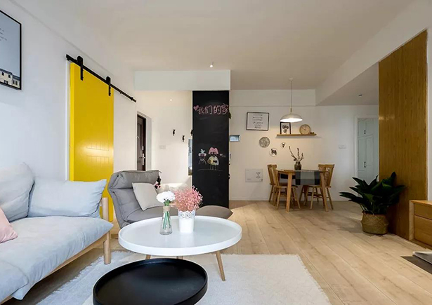 豐慶華府86平北歐風(fēng)格兩居室裝修效果圖