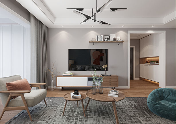 上街聯(lián)盟新城138平北歐風(fēng)格三居室裝修效果圖